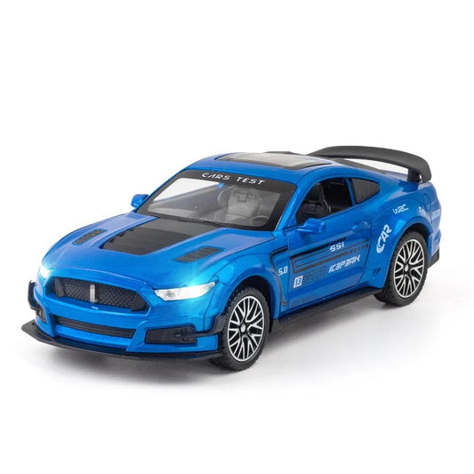 Die-Cast Racing Sports Car Toy – Metal Model with Spoiler