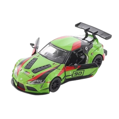 Die-Cast Racing Sports Car Toy – Metal Model with Rear Spoiler